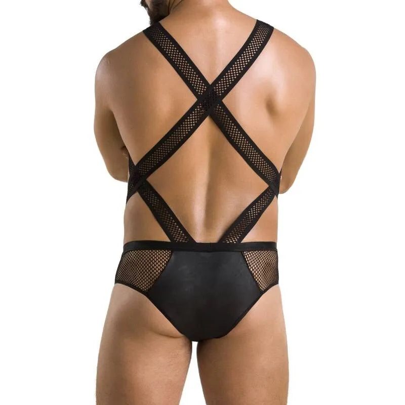 PASSION 045 BODY VICTOR NOIR LINGERIE POLYURÉTHANE POLYESTER CERTIFIÉ OEKOTEX FABRIQUÉ UE