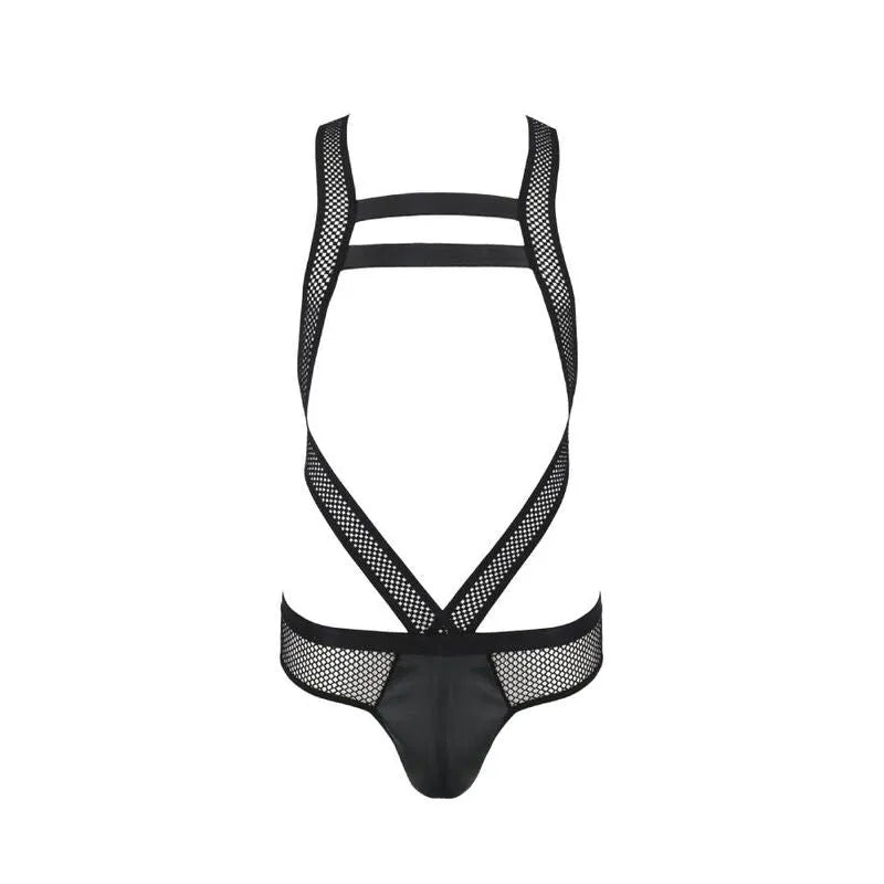 PASSION 045 BODY VICTOR NOIR LINGERIE POLYURÉTHANE POLYESTER CERTIFIÉ OEKOTEX FABRIQUÉ UE