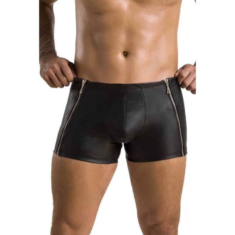 PASSION 049 short noir mat lingerie certifiée Oeko-Tex fabriquée Pologne