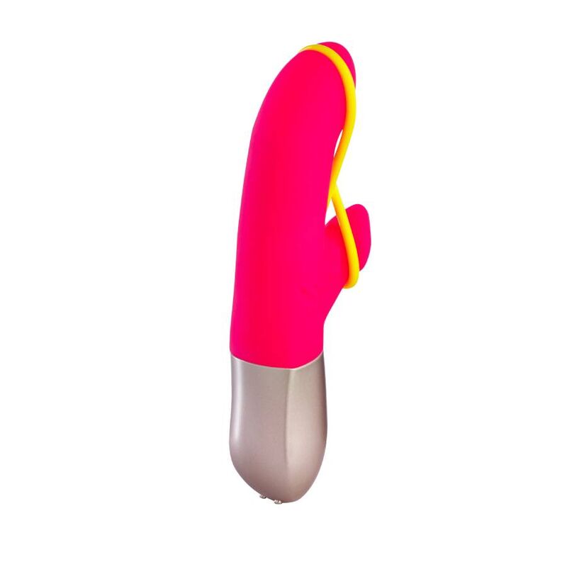 Mini Vibromasseur Silicone Jaune Fluo