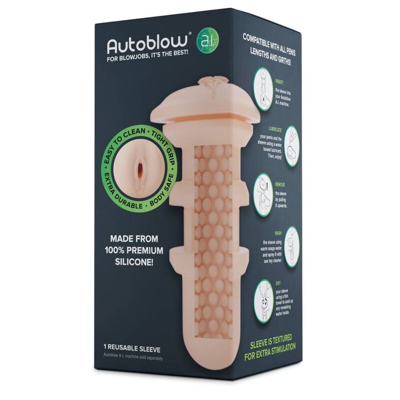 Manchon Vaginal Silicone Réaliste Autoblow Ai