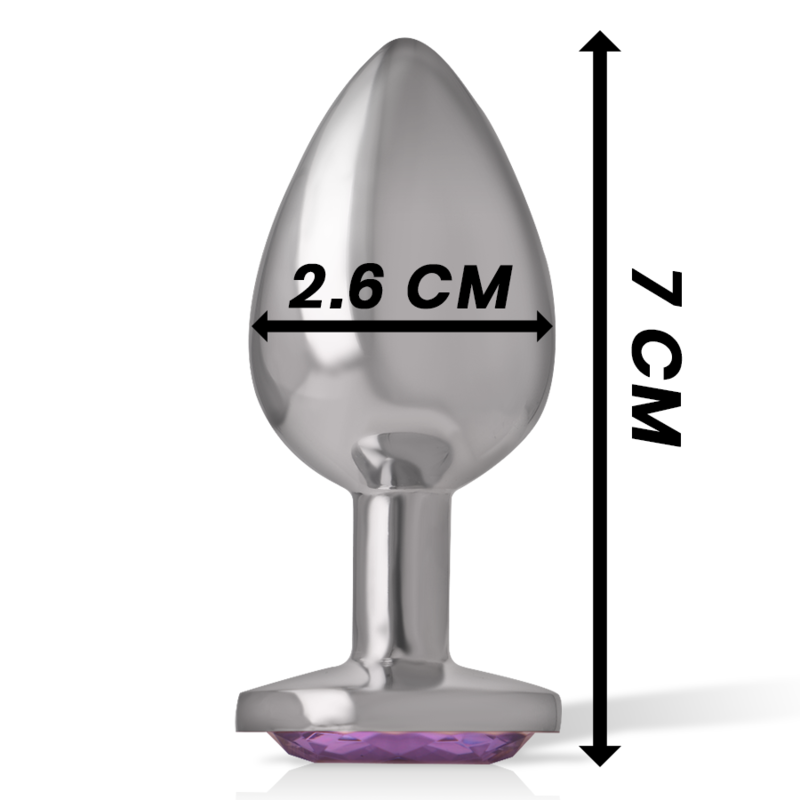 Intense Anal Toys Intense - Plug Anal En Métal Aluminium Avec Cristal Violet Taille
