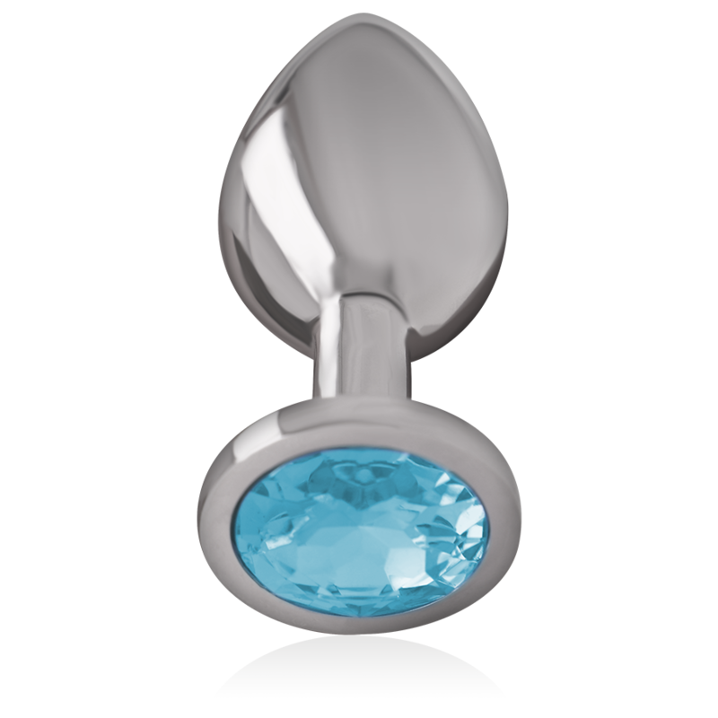 Intense Anal Toys Intense - Plug Anal En Métal Aluminium Avec Cristal Bleu Taille