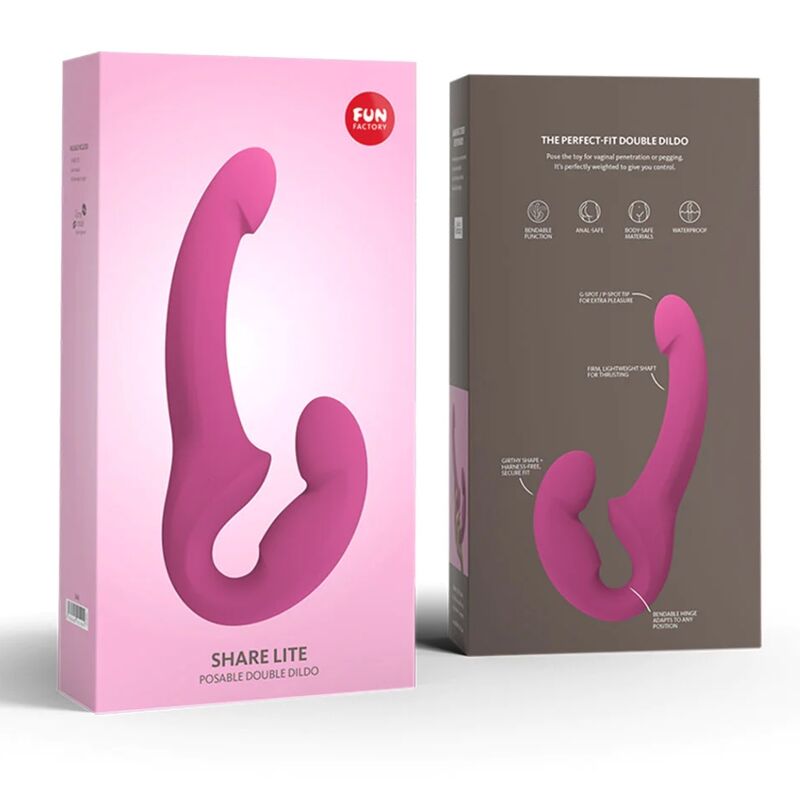 Double Gode Léger Sans Harnais Silicone