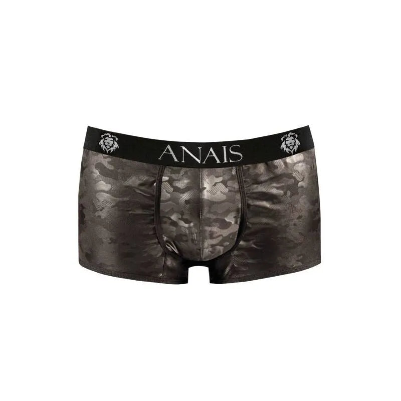 Boxer homme ANAIS MEN ÉLECTRO, imprimé militaire, microfibre douce, coupe sportive, taille élastique noire avec logo.