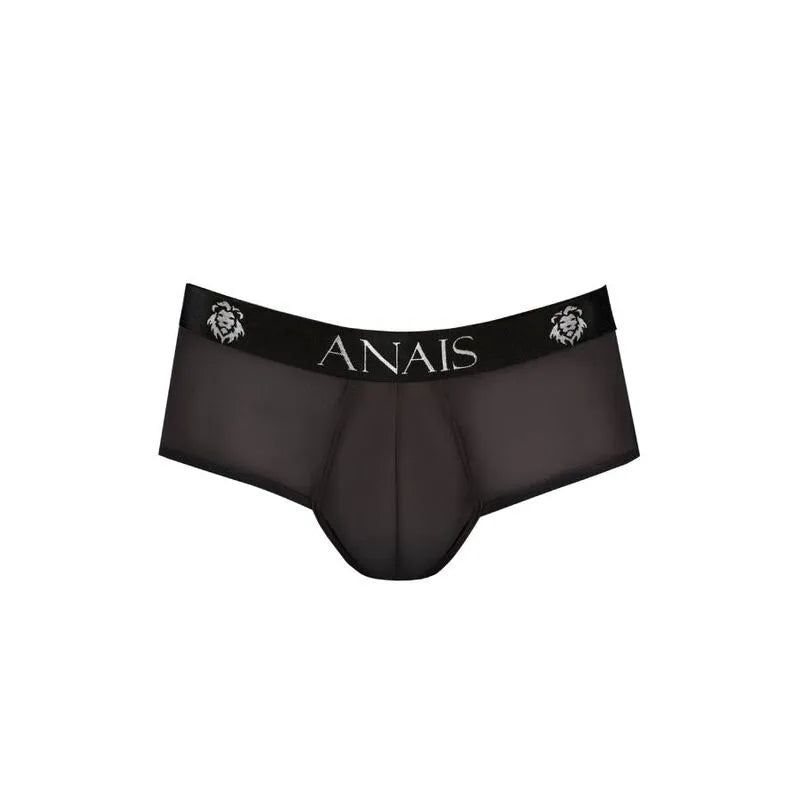 Jock bikini Éros noir en tulle, coupe audacieuse, finition élégante, dévoilant les fesses, Anais Men.