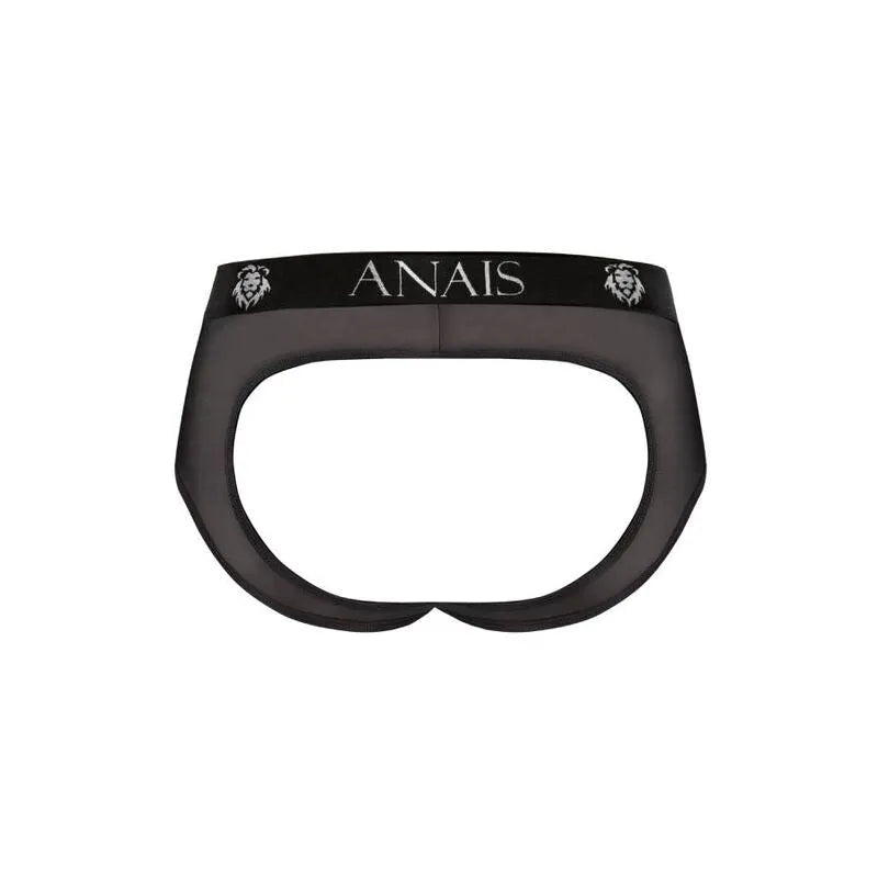 Jock bikini Éros noir en tulle, coupe audacieuse avec fesses ouvertes, finition élégante, Anais Men.