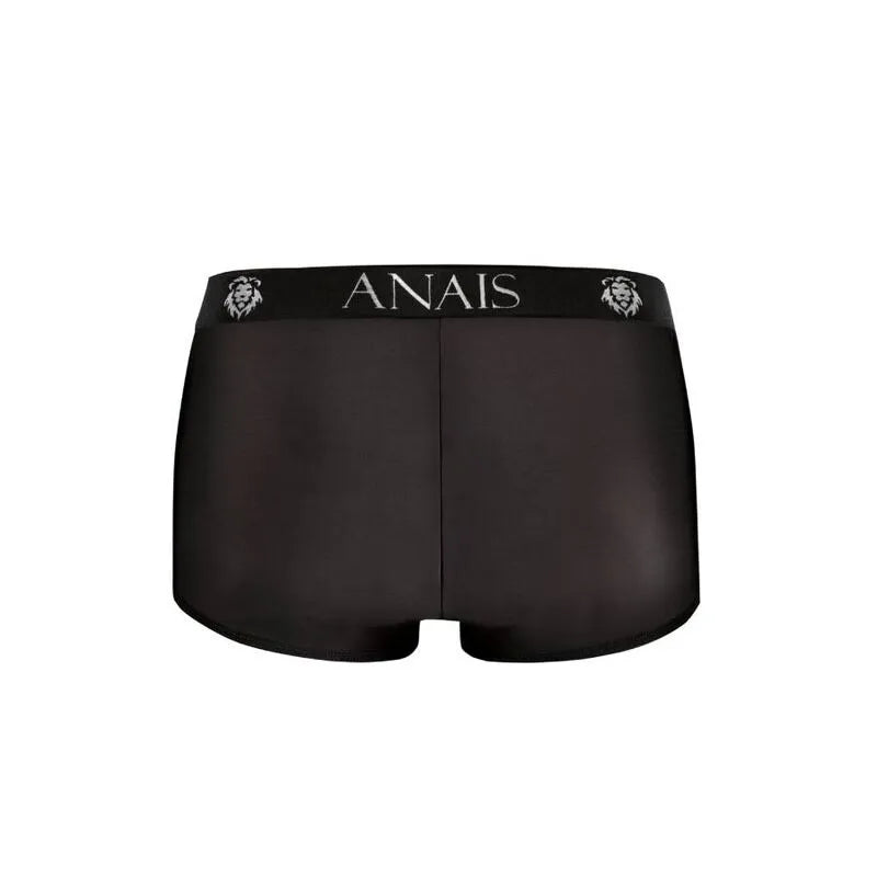 Boxer homme noir microfibre Anais, coupe sportive, jambes longues, taille élastique logo Anais, confort optimal.
