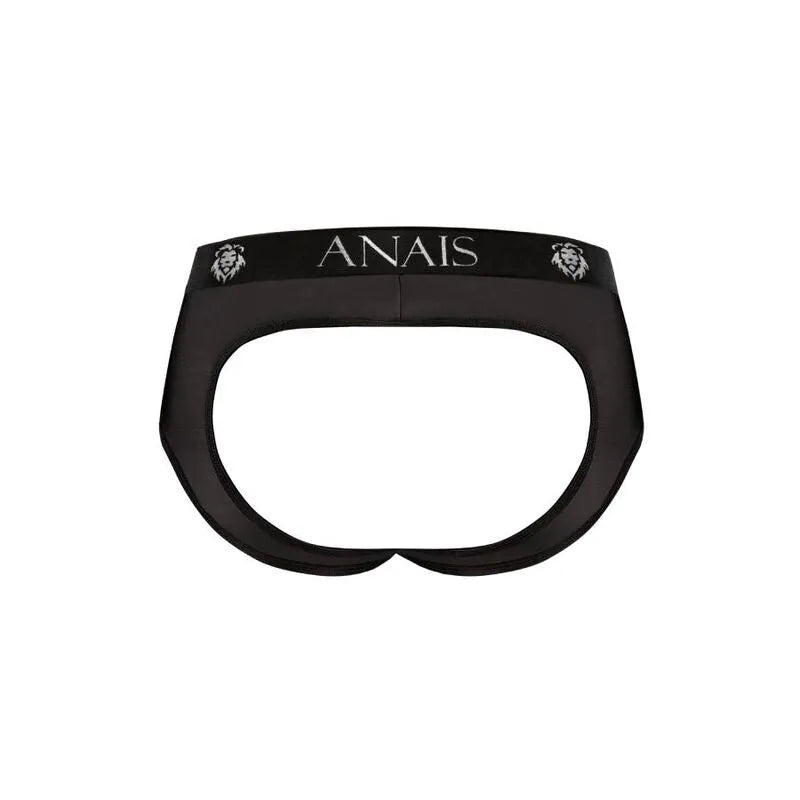 Bikini jock noir pour homme, fesses ouvertes, microfibre douce, coupe audacieuse, Anais Apparel, lingerie sexy.