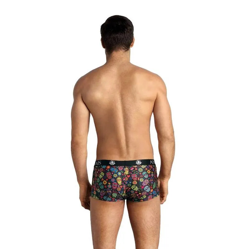 Boxer homme Anais Men Mexico, coupe sportive, motifs colorés, jambes longues, ajustement parfait, vue arrière.