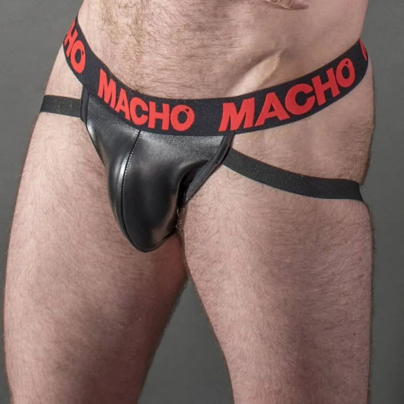 MACHO - MX25RC JOCK CUIR ROUGE