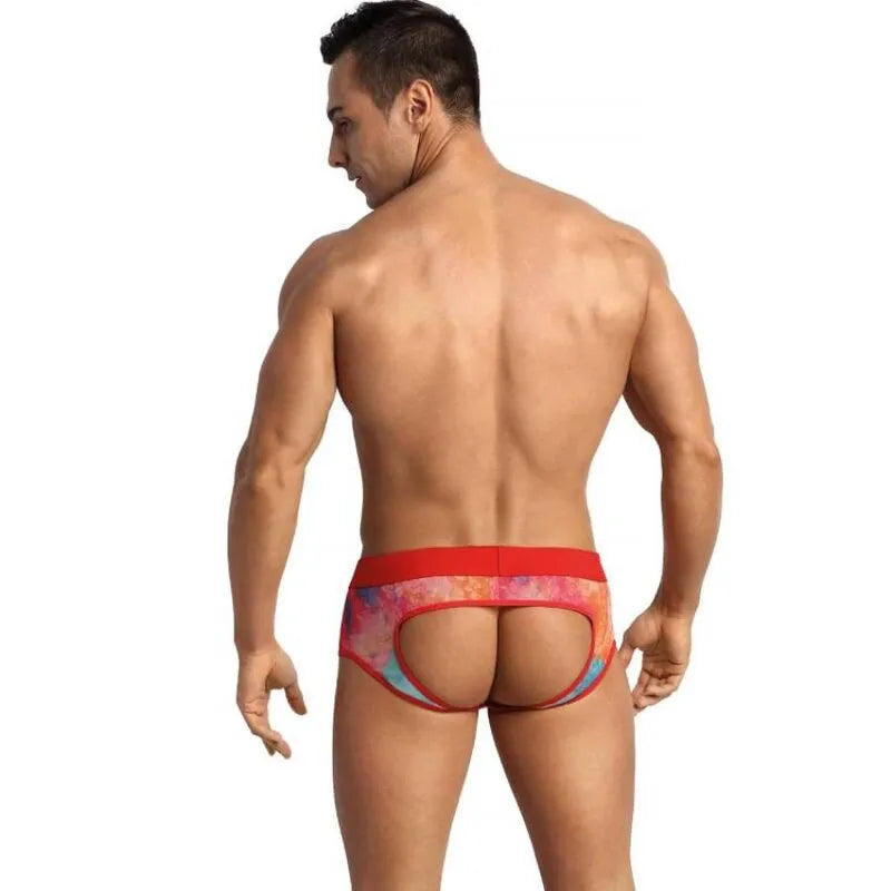 Bikini jock homme ANAIS MEN, imprimé banane, lycra doux, ceinture élastique, coupe sexy, confort optimal.