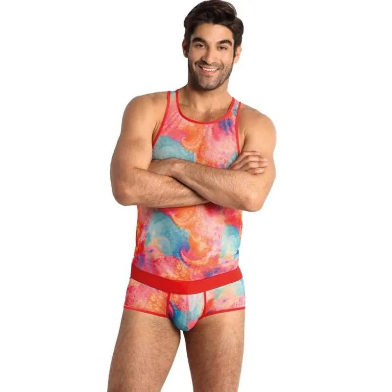 Slip homme sexy en lycra doux imprimé bananes, bande élastique large, confort optimal, Anais Apparel.