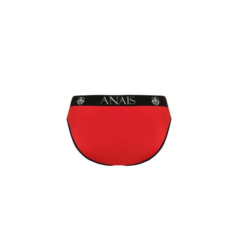 Slip homme rouge Anais Men Soul avec bordure noire, microfibre douce, bande élastique à la taille, confort optimal.