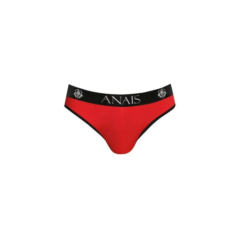 Slip homme rouge Anais Men Soul avec bordure noire, bande élastique à la taille, confort et style sexy.
