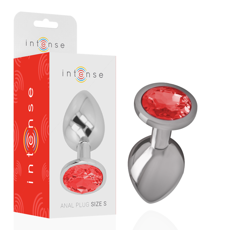 Intense Anal Toys Intense - Plug Anal En Métal Aluminium Avec Cristal Rouge Taille
