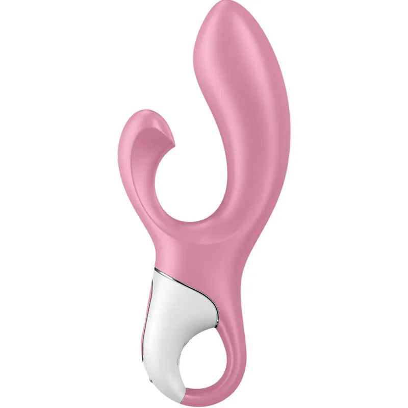 Vibromasseur gonflable double stimulation Satisfyer Air Pump Bunny 2 rose silicone doux stimulation clitoridienne G-spot multi-vibrations sextoy femme couple