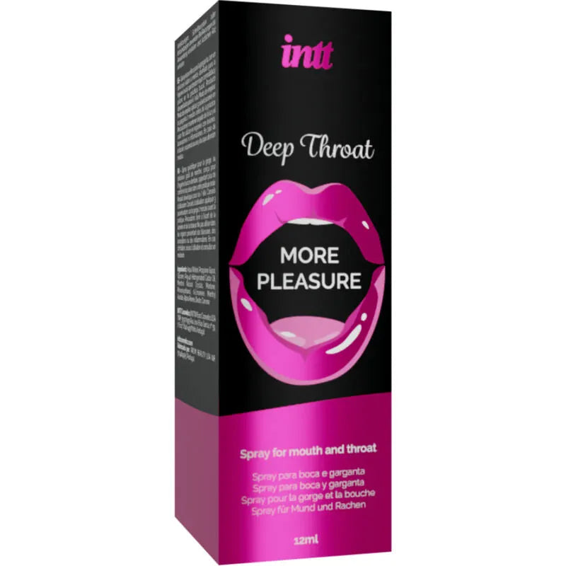 Spray rafraîchissant oral menthe fraîche effet picotement Deep Throat INTT 12ml sextoy erotico arome intense