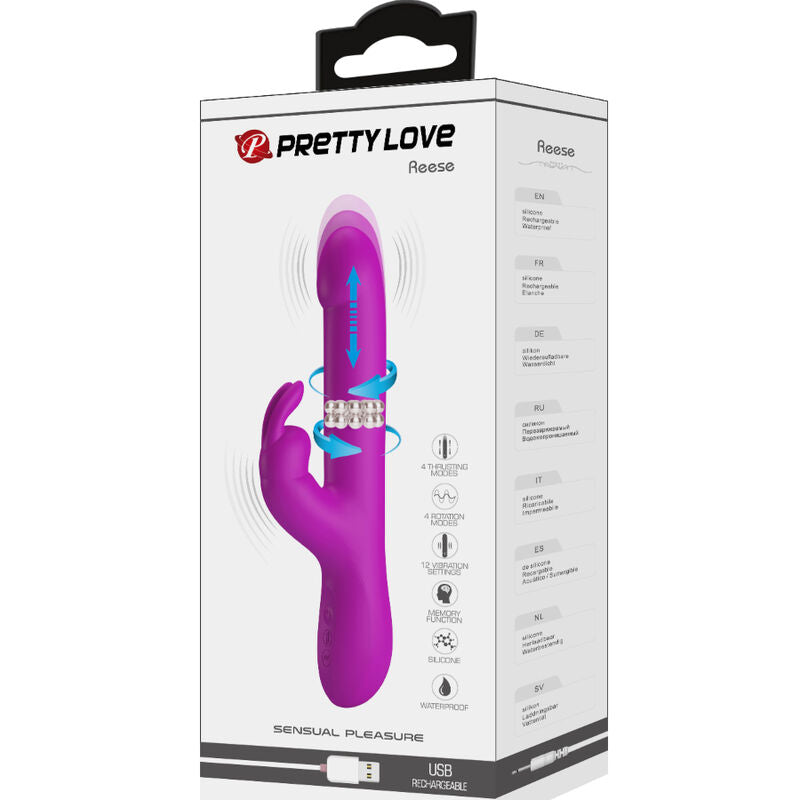 Vibromasseur Rabbit Silicone Violet Multi-Vitesses