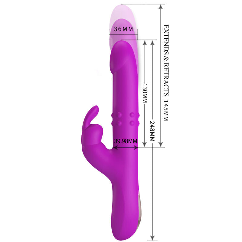 Vibromasseur Rabbit Silicone Violet Multi-Vitesses