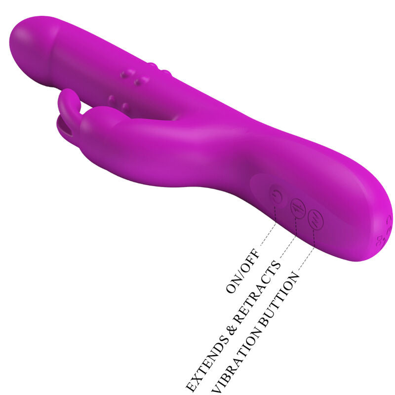 Vibromasseur Rabbit Silicone Violet Multi-Vitesses