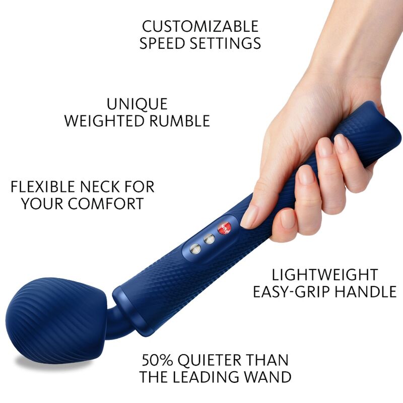 Vibromasseur Baguette Lestée Silicone Bleu