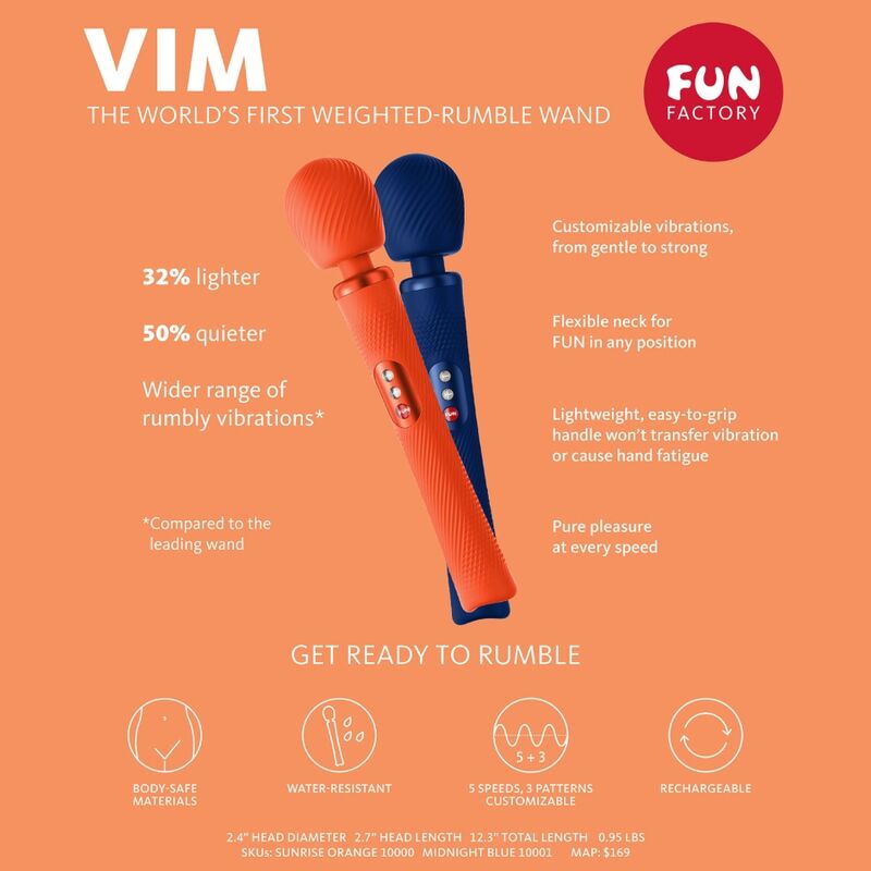 Vibromasseur Baguette Lestée Silicone Bleu