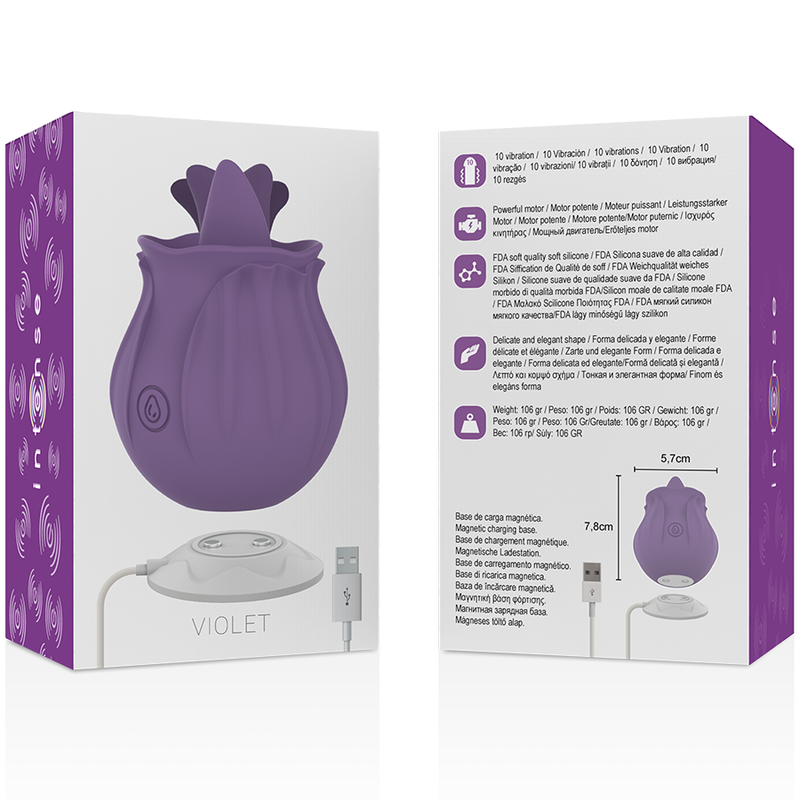 Vibromasseur Ménopause Silicone Violet Rechargeable