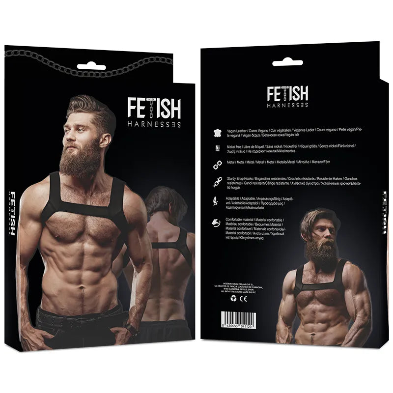 FETISH SUBMISSIVE ATTITUDE - HARNAIS DE POITRINE EN NÉOPRÈNE POUR HOMMES