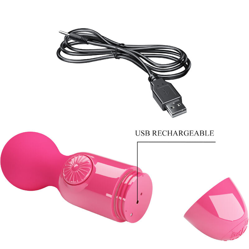 Mini Vibromasseur Silicone Étanche Magenta