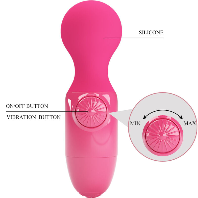 Mini Vibromasseur Silicone Étanche Magenta