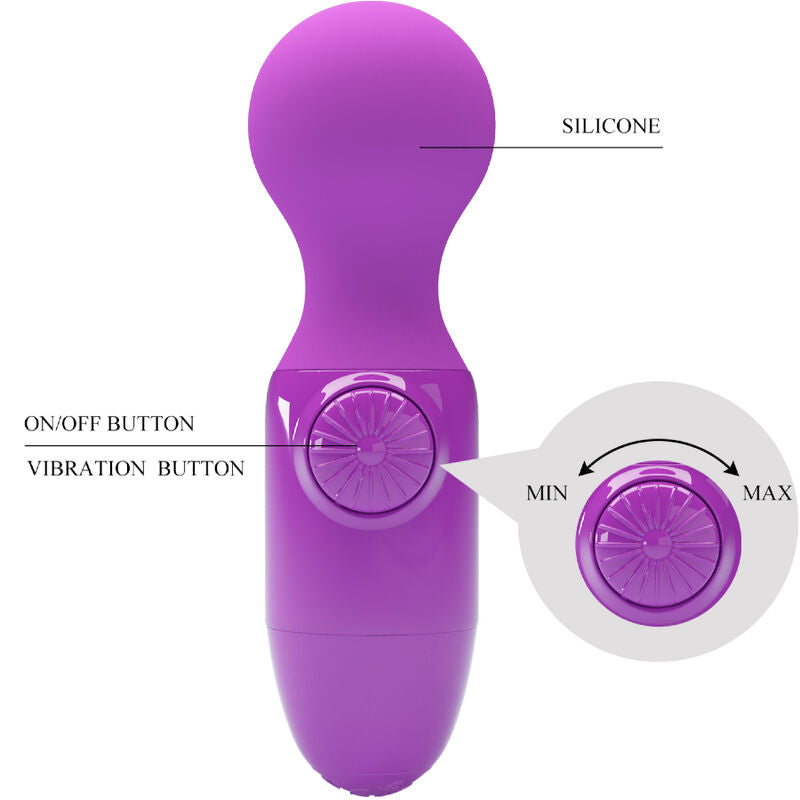 Mini Vibromasseur Silicone Étanche Violet