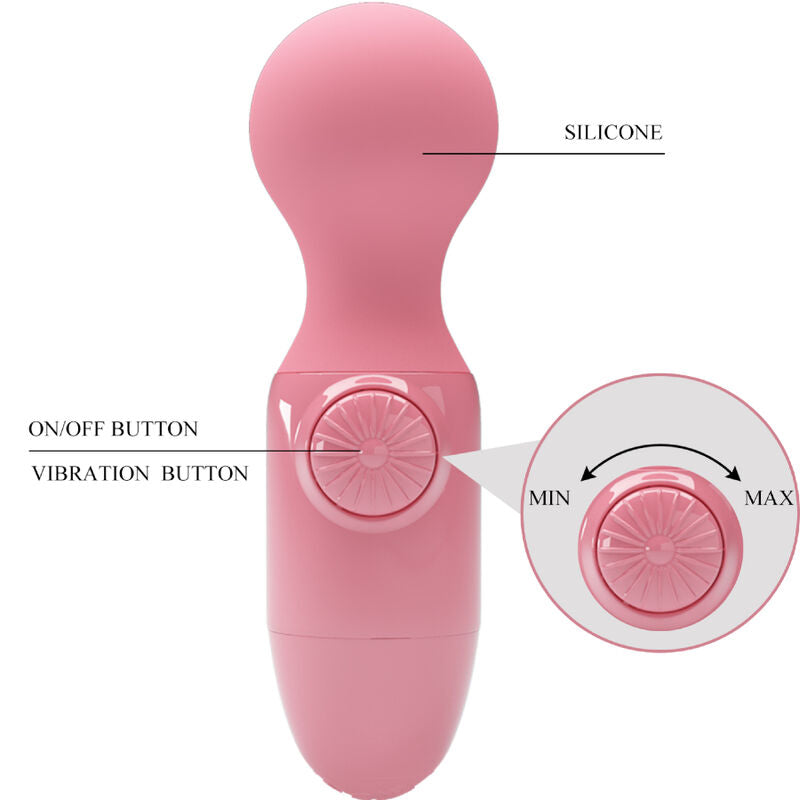 Mini Vibromasseur Silicone Rose Étanche