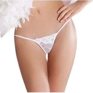 PASSION - MICRO STRING BLANC AVEC DENTELLE