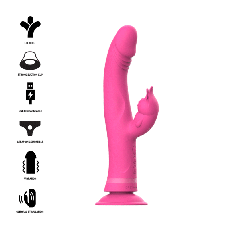 Vibromasseur Rabbit Silicone Étanche Rechargeable