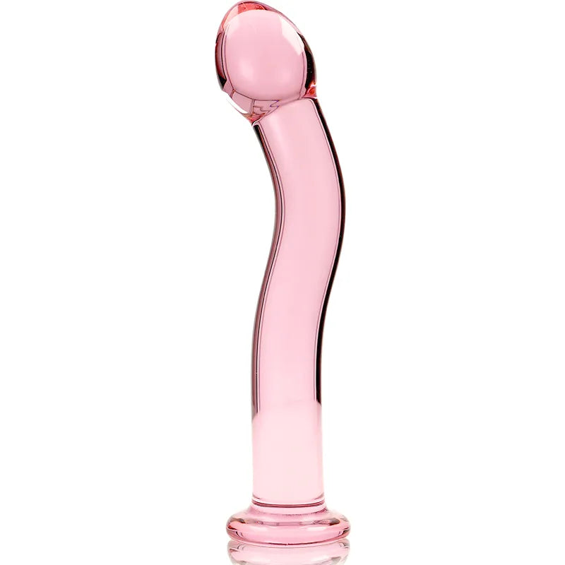 Plug anal verre borosilicate design élégant rose 18.5 cm - sextoy sûr confort durable - NEBULA SERIES BY IBIZA