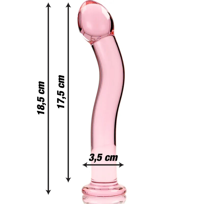 Plug anal verre borosilicate design élégant rose 18.5 cm - sextoy sûr confort durable - NEBULA SERIES BY IBIZA
