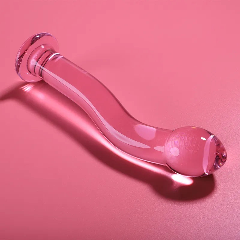 Plug anal verre borosilicate design élégant rose 18.5 cm - sextoy sûr confort durable - NEBULA SERIES BY IBIZA
