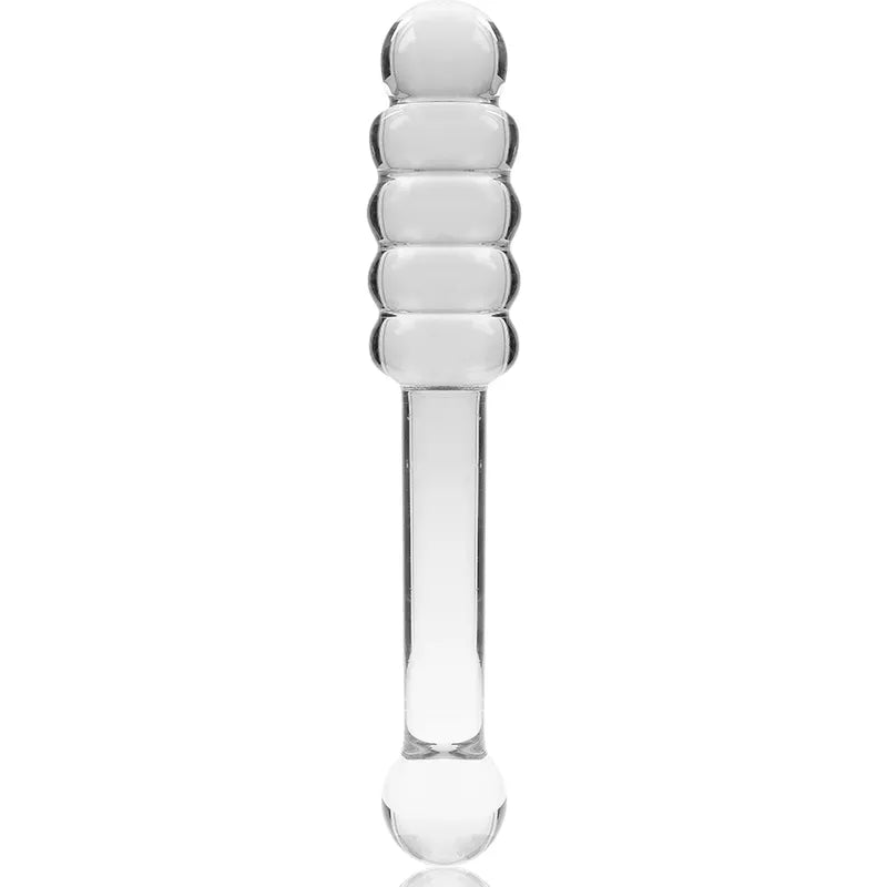 Gode en verre borosilicate clair 20.5 cm - Modèle Nebula Series by Ibiza sextoy erotico plug anal design élégant