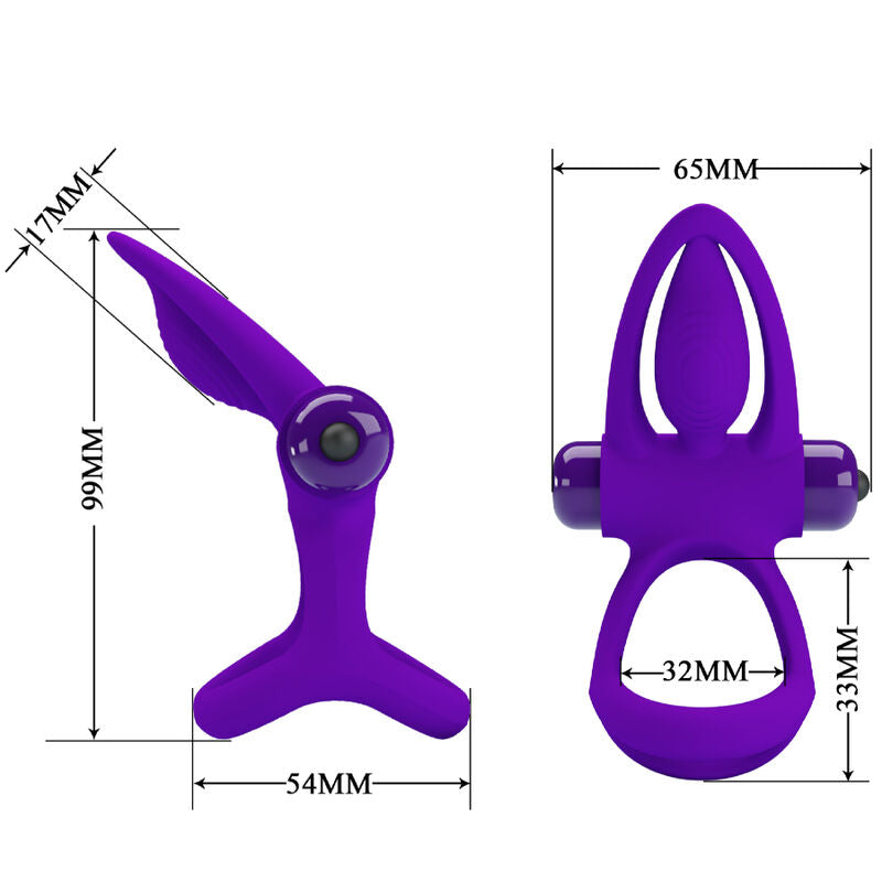 Cockring Violet En Silicone Pour Couples