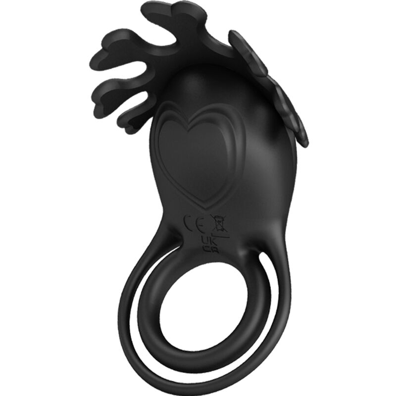 Anneau Pénien Vibrant En Silicone Noir Rechargeable