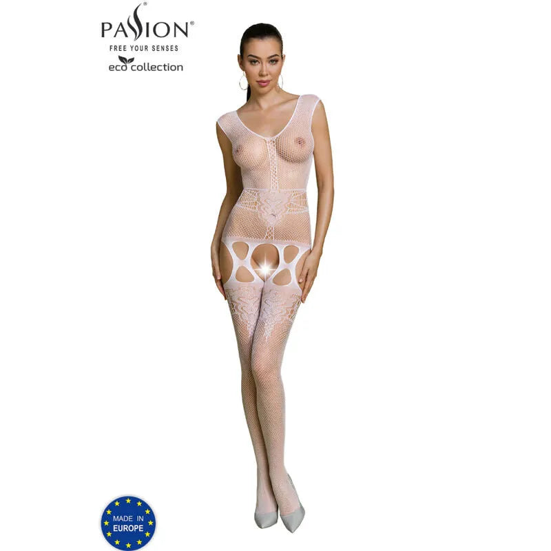 PASSION - BODYSTOCKING ECO COLLECTION ECO BS014 BLANC