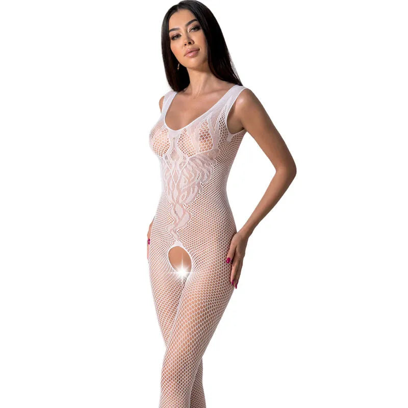 PASSION - BS098 BODYSTOCKING BLANC