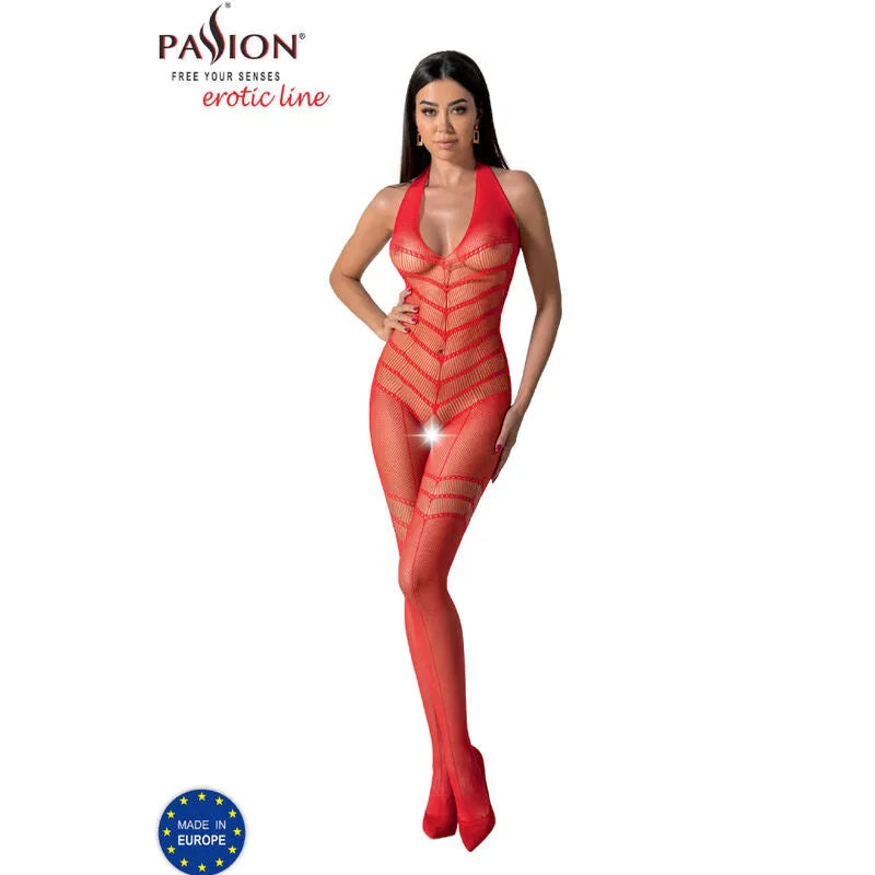 PASSION - BS100 BODYSTOCKING ROUGE
