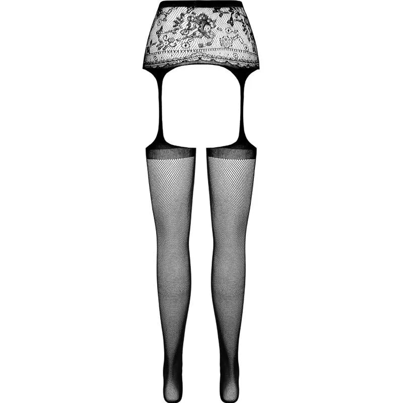 PASSION - COLLANT NOIR AVEC JARRETIÈRE S028