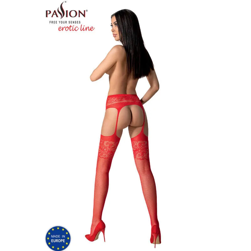 PASSION - S029 BAS ROUGES AVEC JARRETIÈRE