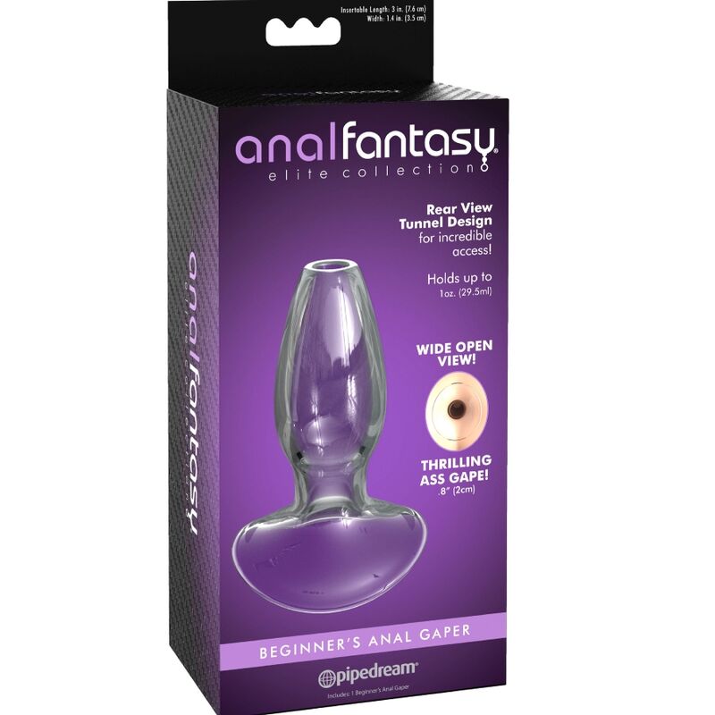 Dilatateur anal cristal taille S, forme ergonomique, transparent, pour débutants, Anal Fantasy Elite Collection.