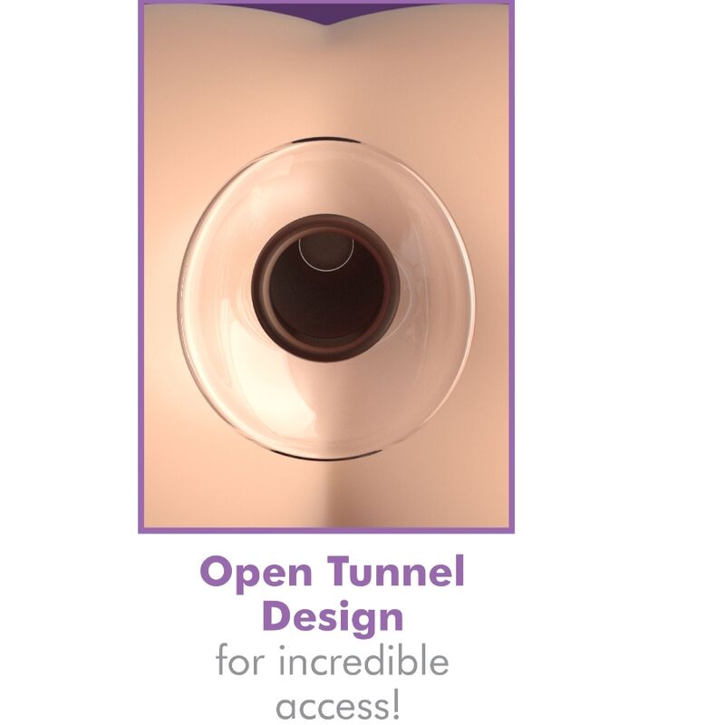 Dilatateur anal cristal taille S, transparent, design tunnel ouvert, collection Anal Fantasy Elite, vue de dessus.