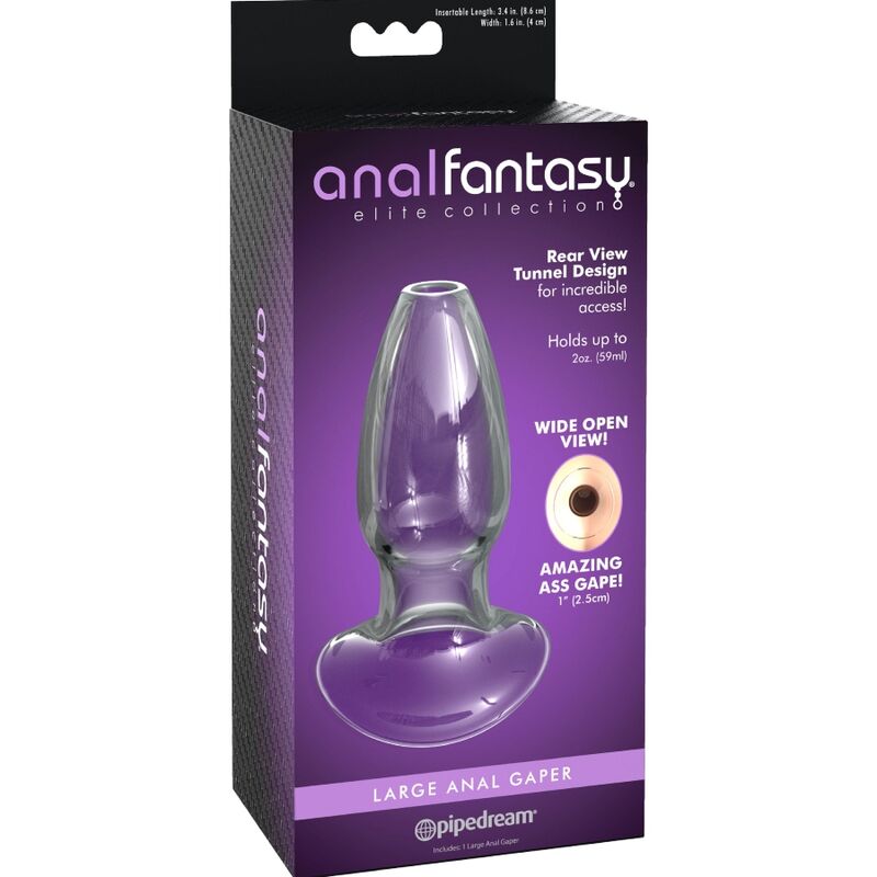 Dilatateur anal en cristal violet, forme ergonomique, collection Elite, pour jeu anal avancé et confort optimal.