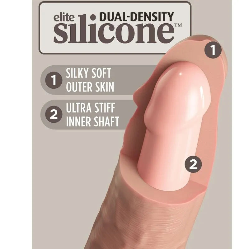 Gode réaliste en silicone King Cock Elite double densité ventouse fixation mains libres plaisir intense sextoy erotik